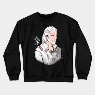 White Wolf and Swallow Crewneck Sweatshirt